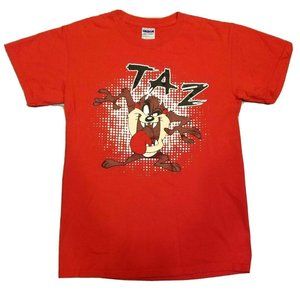 Looney Tunes Taz Tasmanian Devil Red T Shirt Sz S